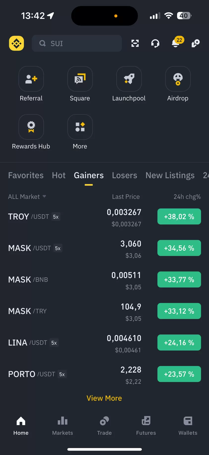 Binance kriptovaliutų biržos programėlės apžvalga